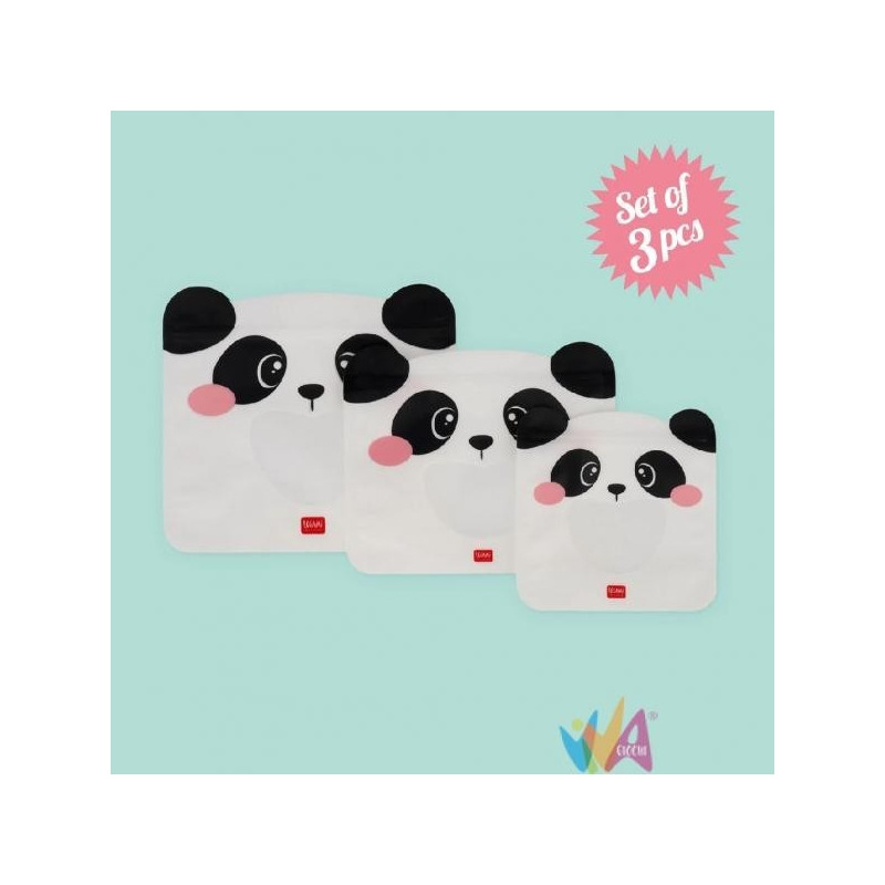 Buste porta snack - Panda - cf.3 pz - Legami